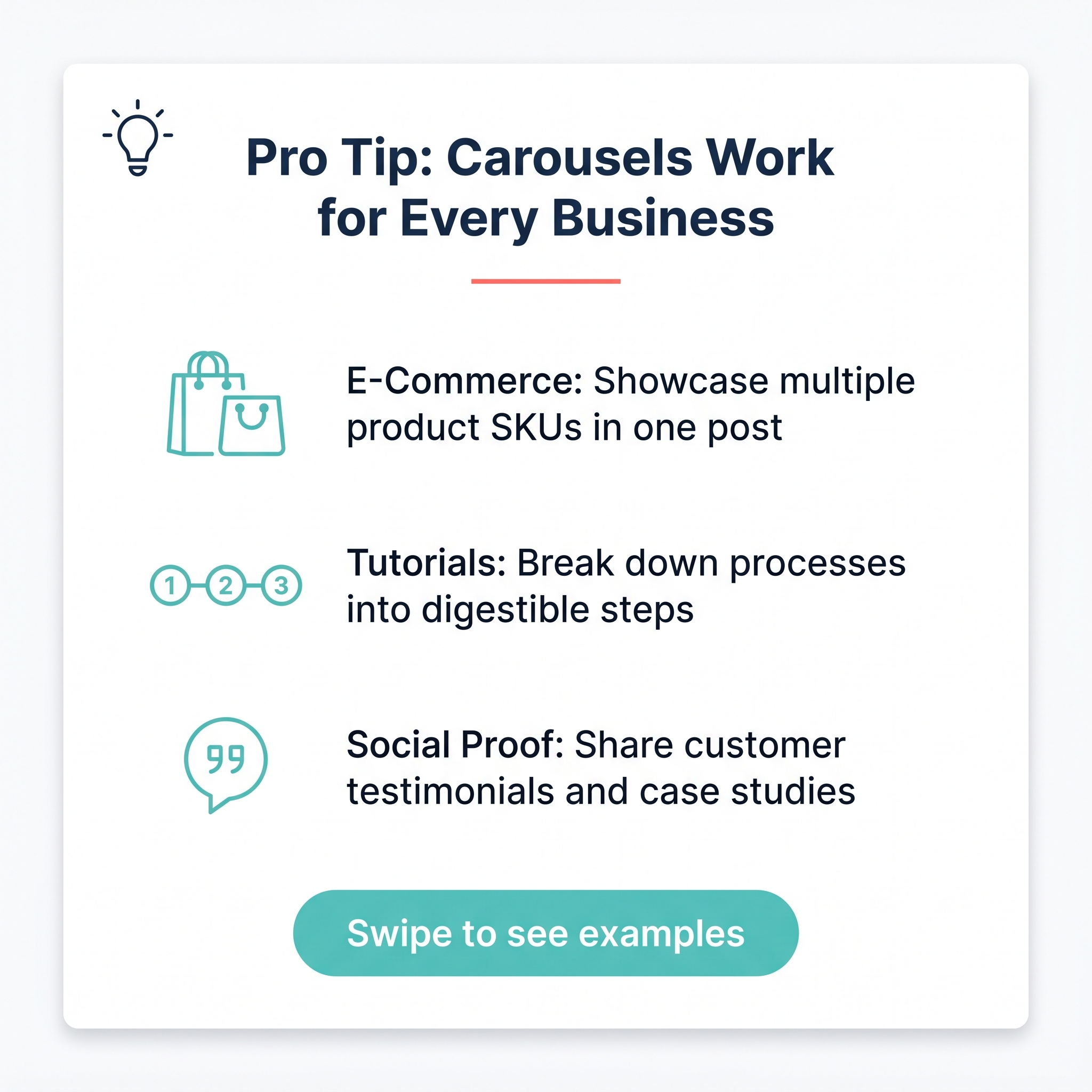 Best use cases for Facebook carousel ads: products, processes, testimonials