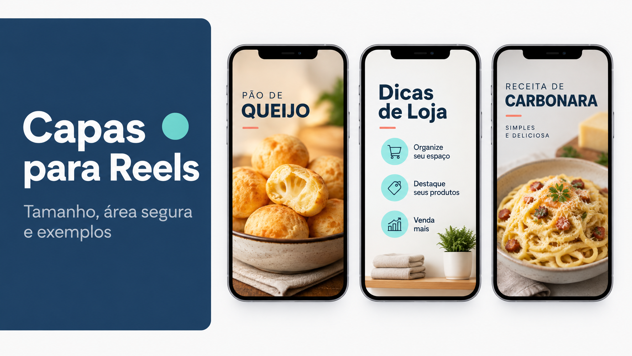Capas para Reels: grade de perfil do Instagram com capas verticais no mesmo estilo