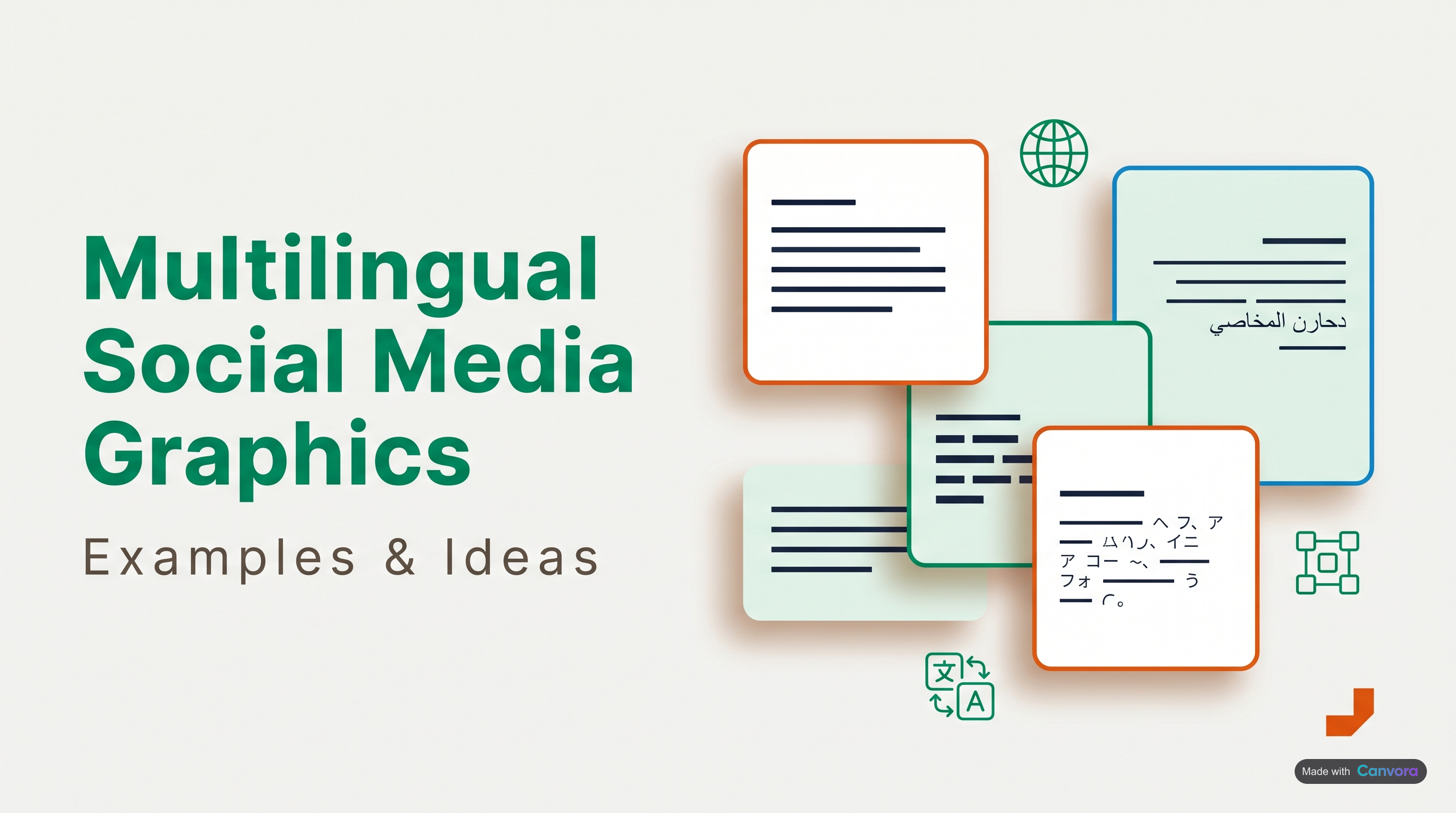 Multilingual Social Media Graphics: Examples & Ideas